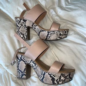 Dolce Vita snake skin print heels, worn twice and are super comfy!
